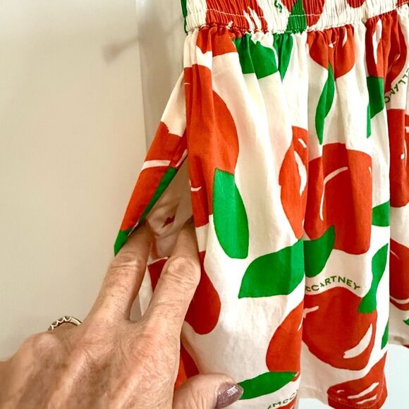 NWT Stella McCartney Kids Ivory & Orange Cotton Skirt with a clementine print. - Picture 6 of 9